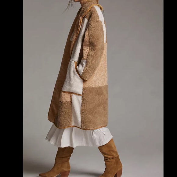 Anthropologie Pilcro Sherpa color blocked coat - Picture 1 of 4